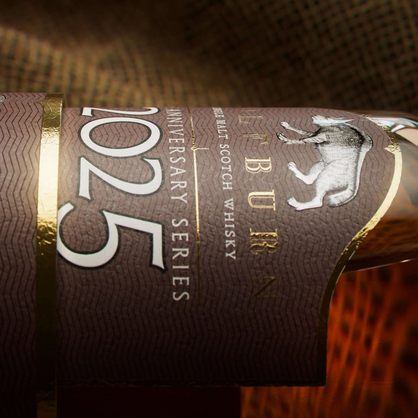 2025 Anniversary 12 year old whisky label detail