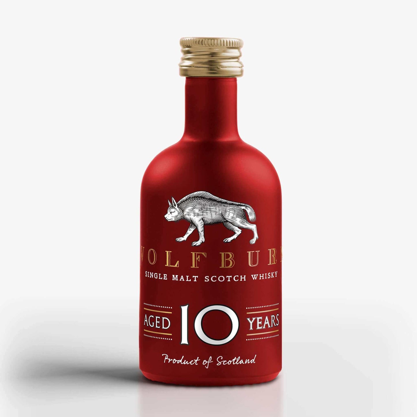 Wolfburn 10 Year Old Miniature – 46% vol. 5cl This 10-year-old single malt marks a significant milestone in the history of the distillery: it is our first permanent age-statement release. Crafted from spirit fully matured in hand-selected second-fill Olor