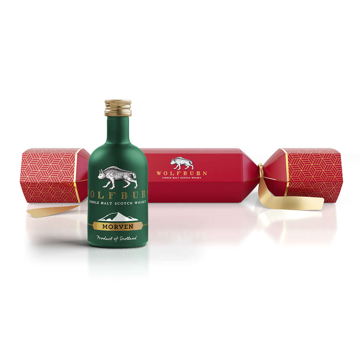 Morven luxury Christmas Cracker on a white background