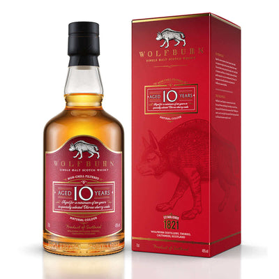 10 Year Old Single Malt Scotch Whisky from Wolfburn, aged in Oloroso sherry casks, 70cl bottle.