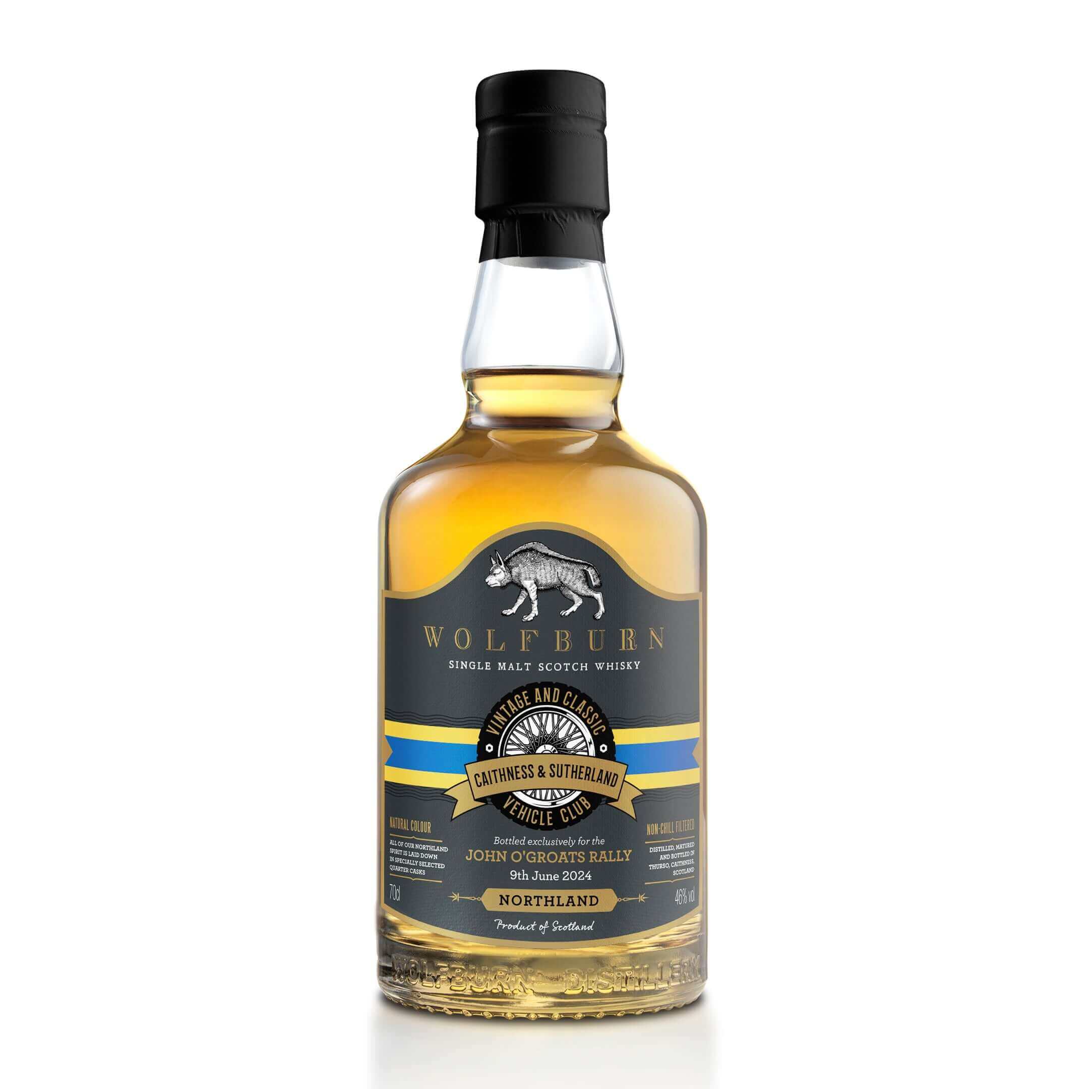 Wolfburn Cask Strength - 56.9% vol. 70cl Crafted from spirit matured in a combination of wonderfully sweet Oloroso sherry butts and ex-bourbon quarter casks it is a shade over seven years old. This hand-selected cask pairing has done an astonishing job of