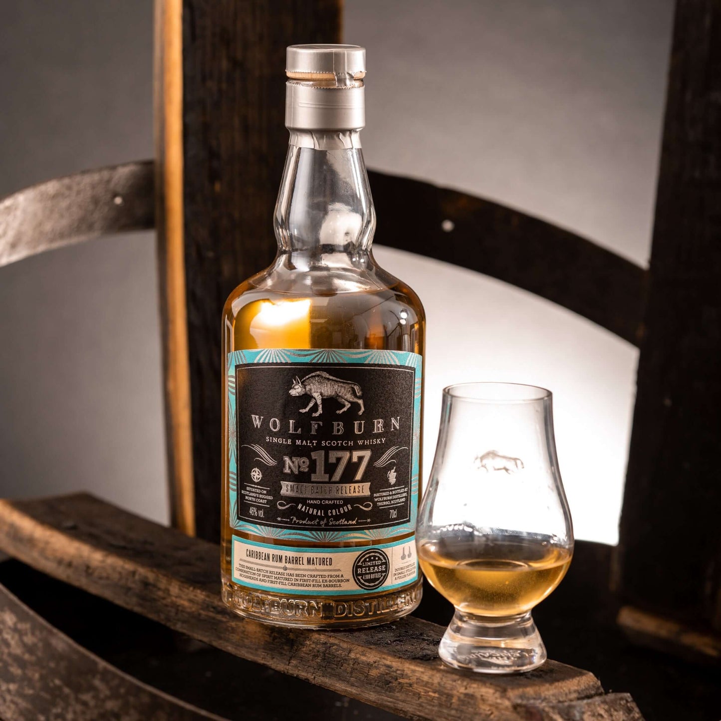 
                  
                    Wolfburn Distillery Wolfburn Small Batch 177 - 46% VOL. 70CL Batch 177 has been crafted from a combination of spirit matured for eight years in first-fill ex-bourbon hogsheads, married with spirit matured for seven years in first-fill Caribbean rum barrel
                  
                