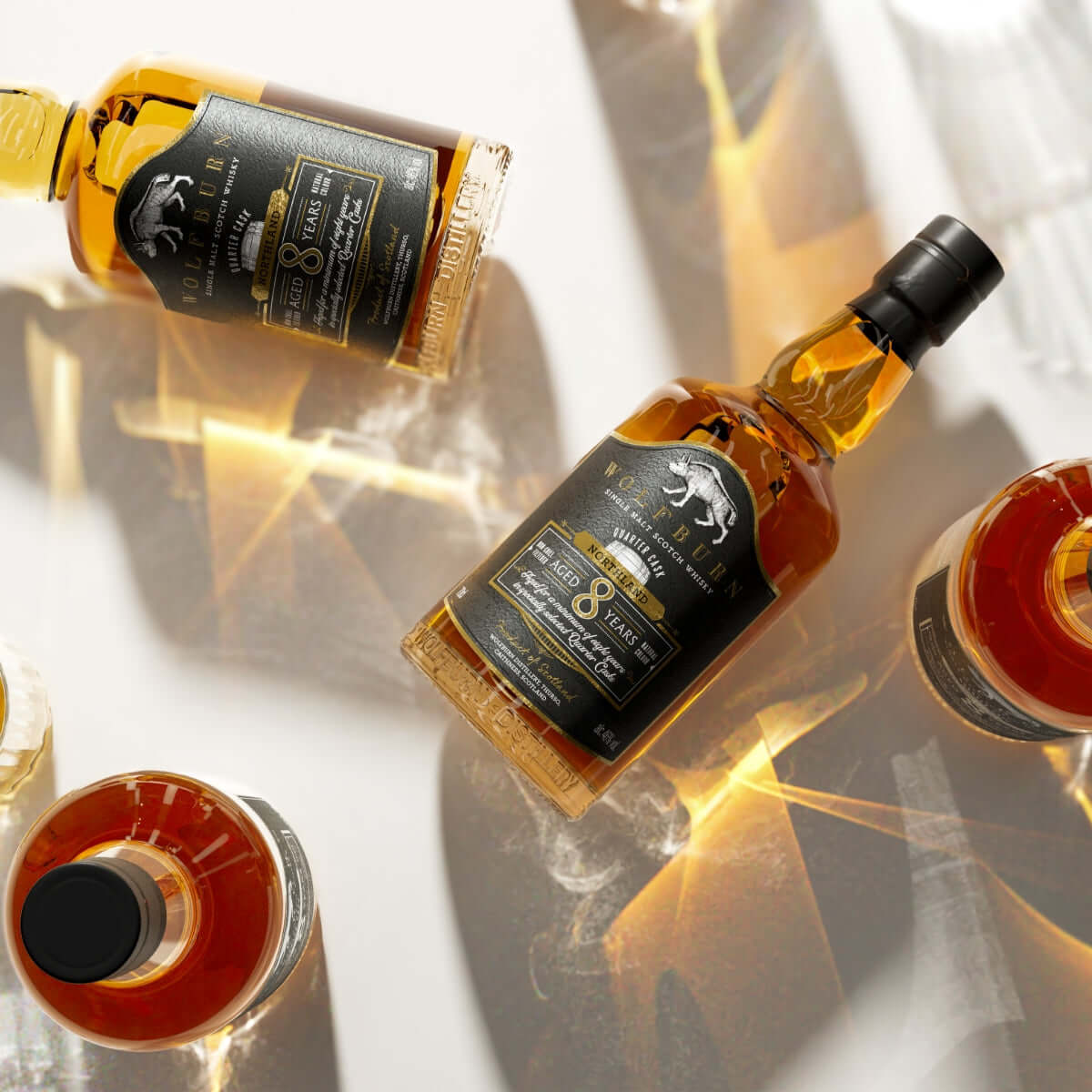 Wolfburn 8 Year Old Northland single malt whisky – smooth, warming dram matured in American oak quarter casks for rich flavour.