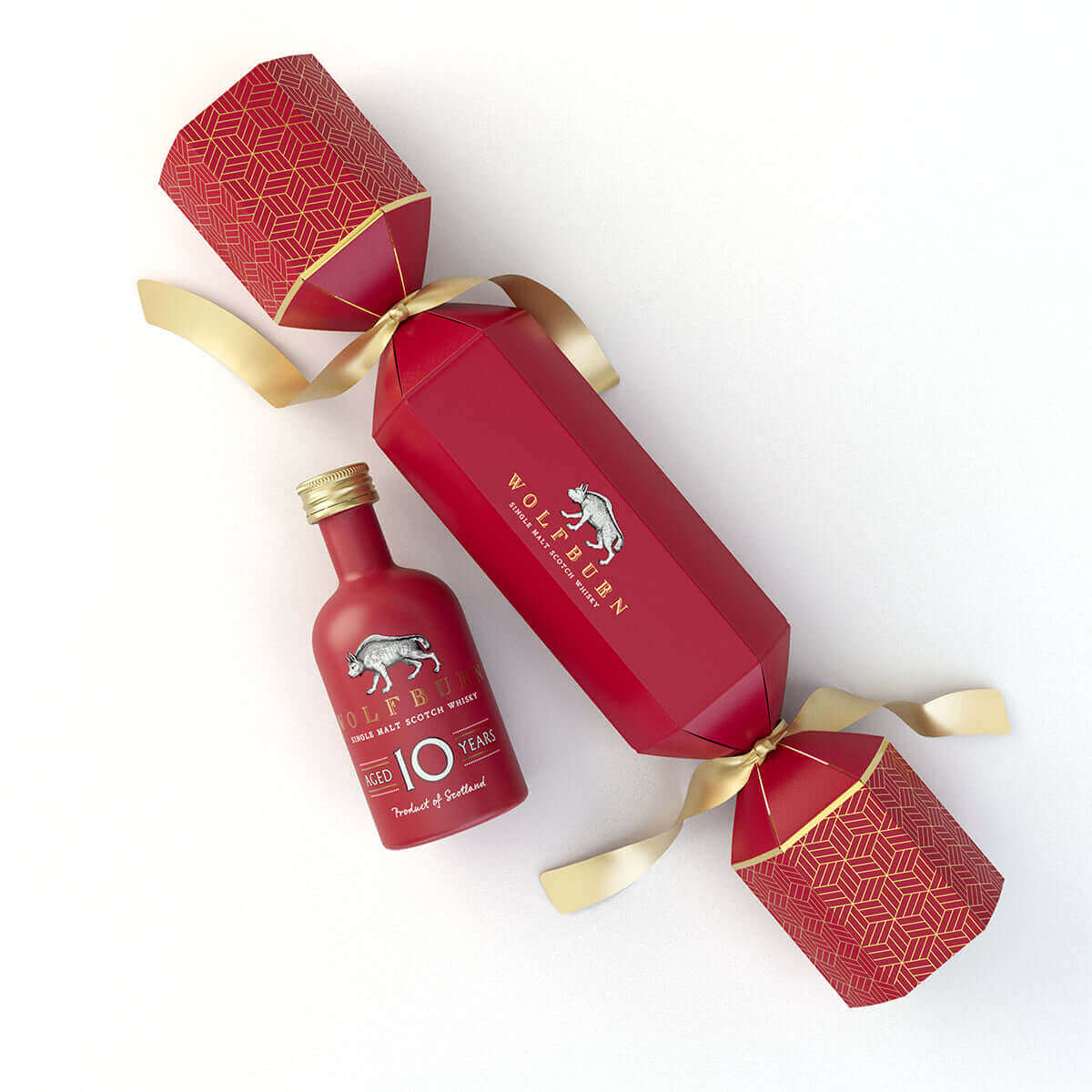 10 Year Old Luxury Whisky Christmas Cracker on a white background