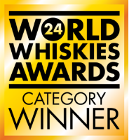World Whiskies Awards Category Winner logo with black text on a yellow background