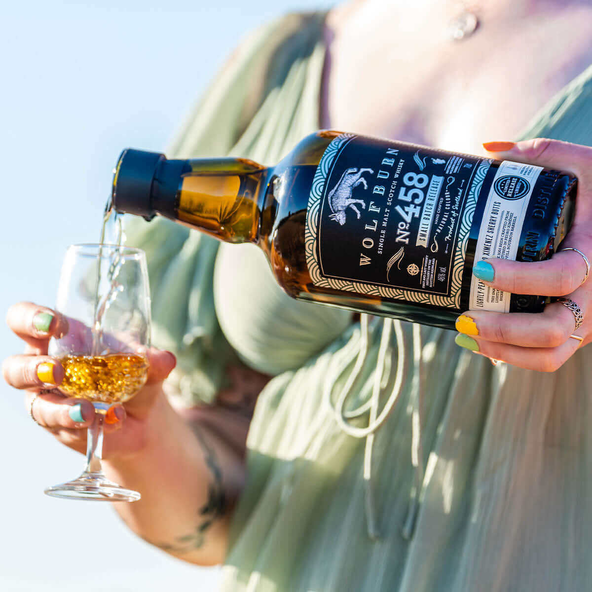 
                  
                    Wolfburn Distillery Wolfburn Small Batch 458 - 46% VOL. 70CL The seventh small-batch release from Wolfburn, Batch 458 has been crafted from a 50/50 combination of whisky matured for seven years in first-fill Pedro Ximénez sherry butts, married with lightl
                  
                