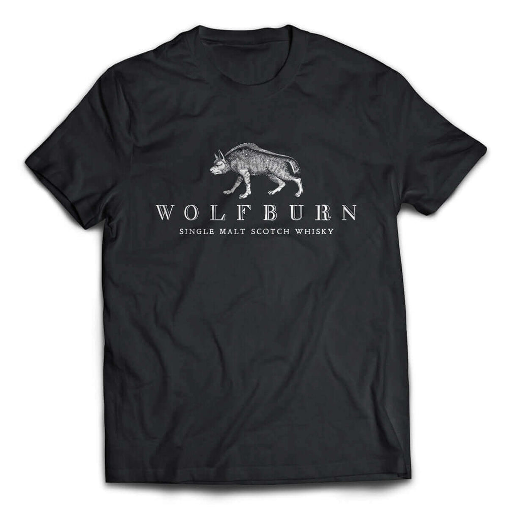 Wolfburn Distillery Wolfburn T-shirt 'Fortune favours the brave' 100% cotton t-shirt. Screen printed 'Wolfburn' logo on the chest and large Fortune Favours the Brave on the back. £15.00
