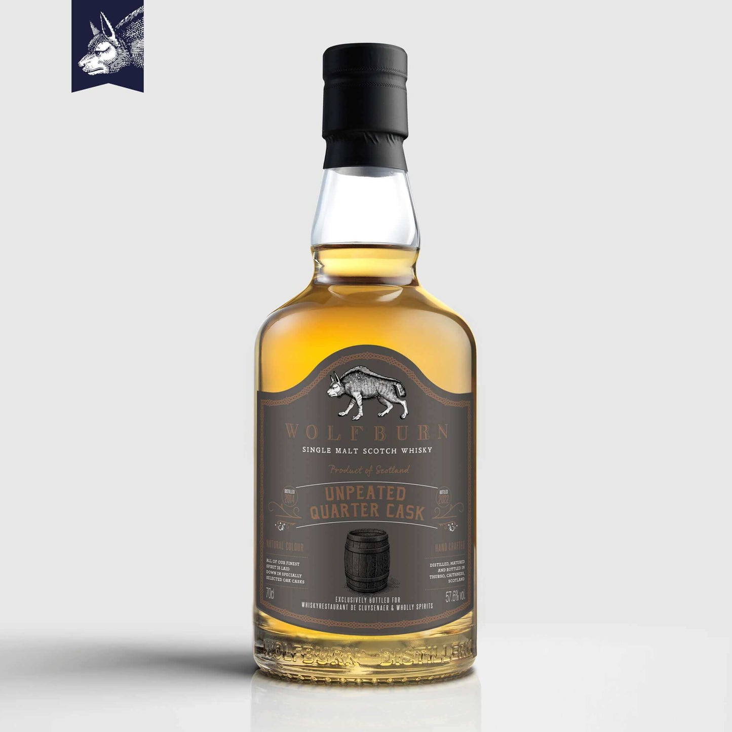 Wolfburn Whiskyrestaurant De Cluysenaer & Wholly Spirits – 57.6% vol. 70cl